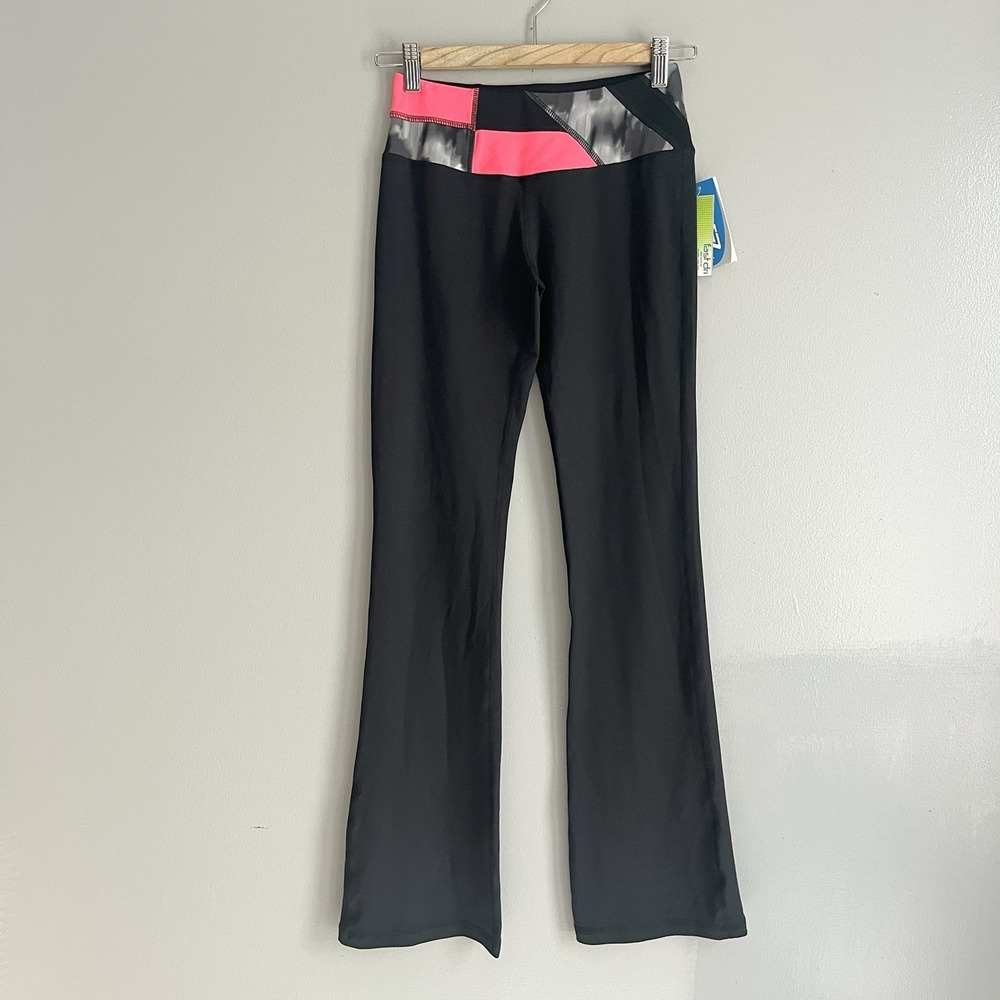 MTA Sport Low Rise Bootcut Activewear Leggings Pants Colorblock Waistband S NWT